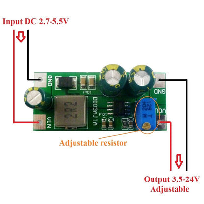 DD03AJTA 6A DC 3.3V 3.7V to 5V 6V 9V 12V 15V 24V DC-DC Boost Converter Module LED IP PTZ