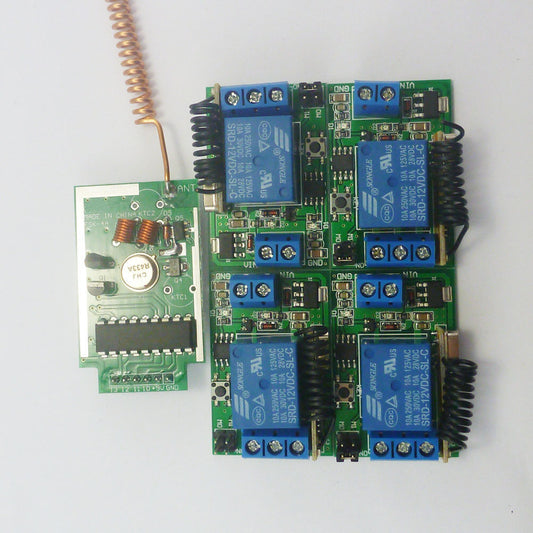 CE033A 12V 433MHz Transmitter Control Delay Relay Receiver Kits Wireless Bulb System