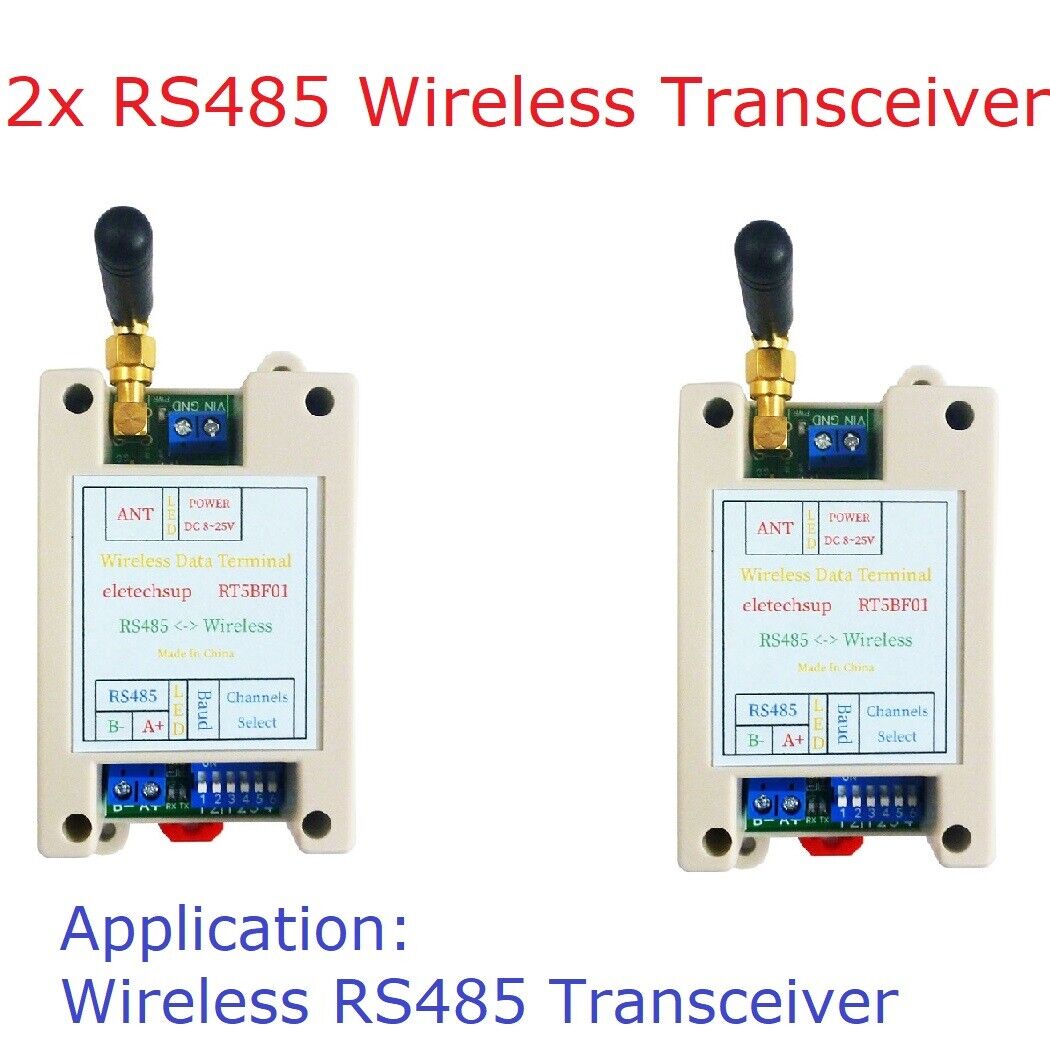RT5BF01 433M Wireless Controller RS485 IO Point-to-Point Master-Slave RF Transceiver