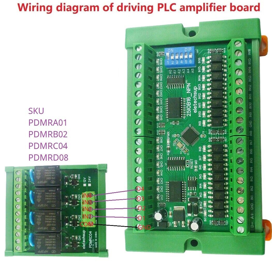 25IOA08 25IOB16 25IOC32 8-32 DI-DO PNP to PNP RS485 Modbus Rtu Remote IO Module DC 12-24V 300MA DMOS PNP