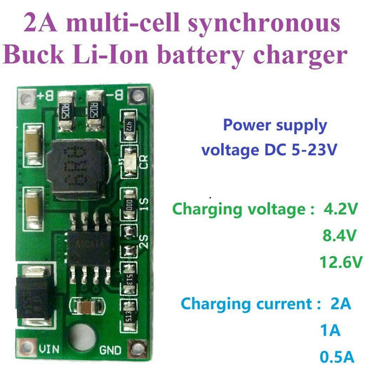DD23CRTA 1S 2S 3S Li-Ion Lipo 4.2V 8.4V 12.6V Charger for 3.7V 7.4V 11.1V Battery 18650