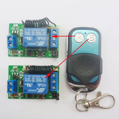CE033B 1+2 DC 5V RF Wireless Switch Delay Relay Time Timer Remote Control EV1527 433M