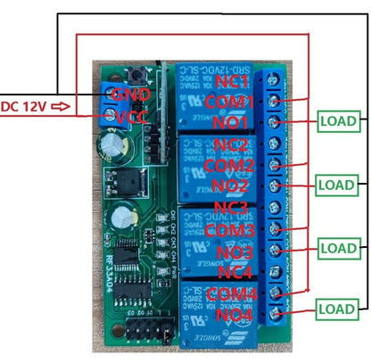 RF33A04 4 to 1 433MHz RF Rolling Code Encoder Decoder Transmitter RF33 Light Control