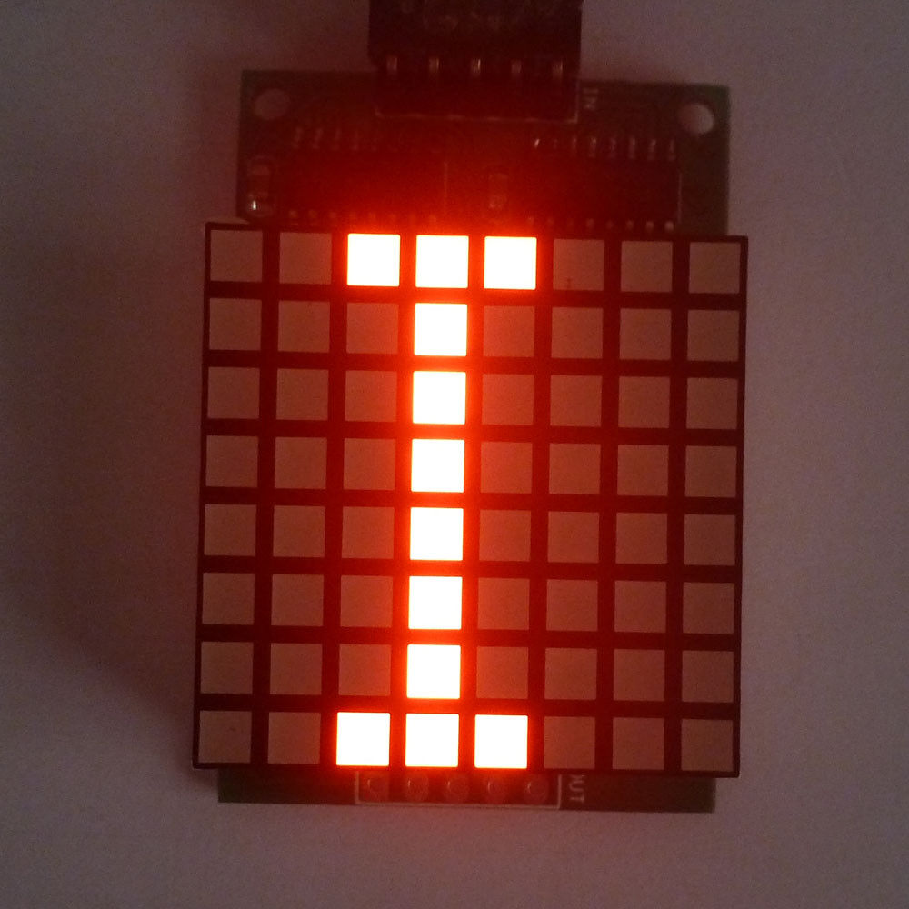 DM11A88 Arduino Demo code  Square Matrix LED 8x8 Red Dot display Module for Animation