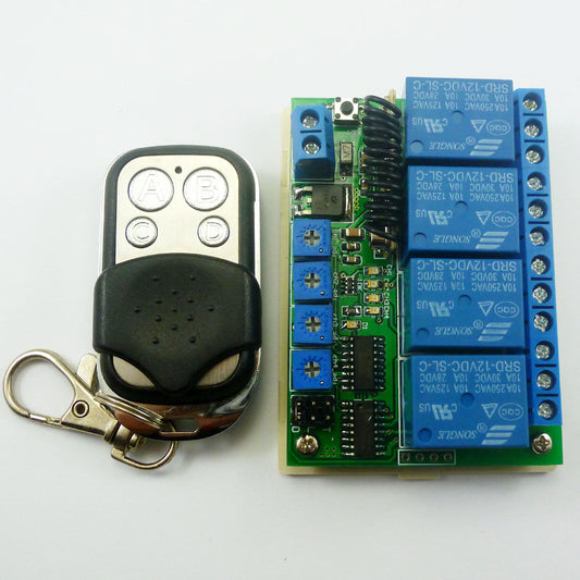 RF22B04 Multi-Function DC 12V 315MHz Delay Timer RF Wireless Relay Controller Switch