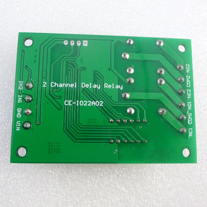 IO22A02 12V 2Ch multi-function Delay Relay Timer Control Switch LED PLC Home Lamp Motor