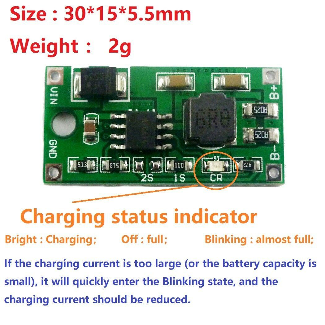 DD23CRTA 1S 2S 3S Li-Ion Lipo 4.2V 8.4V 12.6V Charger for 3.7V 7.4V 11.1V Battery 18650