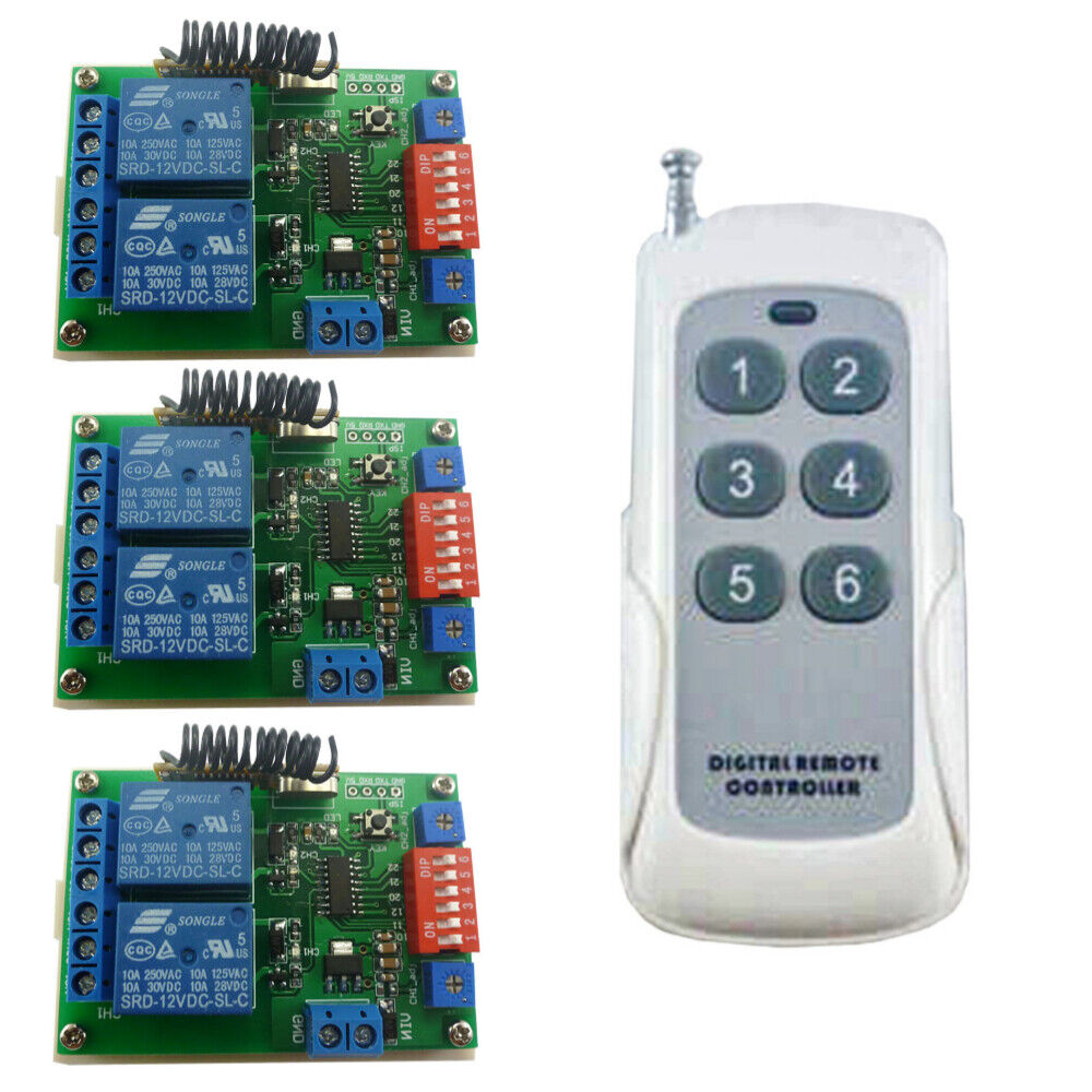 433Hz 12V Wireless Remote Control RF Adjustable Delay timer Relay Switch Module