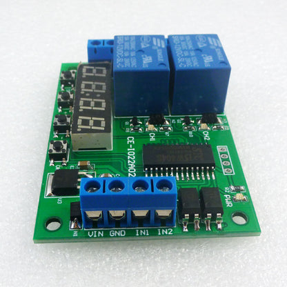 IO22A02 12V 2Ch multi-function Delay Relay Timer Control Switch LED PLC Home Lamp Motor