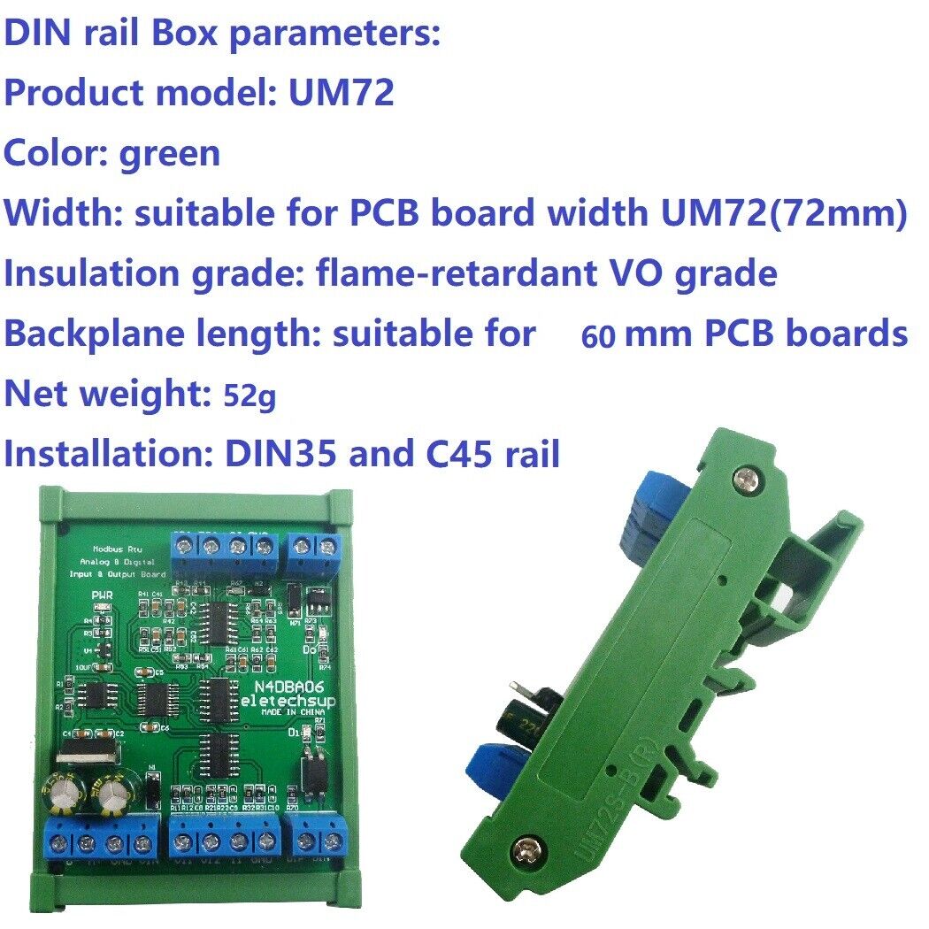 N4DBA06 8CH 0-5V 0-10V 4-20MA Voltage Current Signal Generator Detector RS485 Modbus RTU
