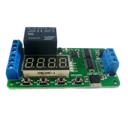 DR42A01 DC 12V DPDT Relay Cycle Timer Module Delay Time Polarity Audio Motor switching