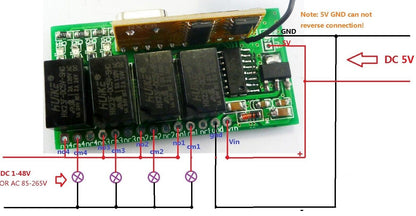 Mini DC 5V 12V 433M Wireless Controller RF Relay Switch for Arduno
