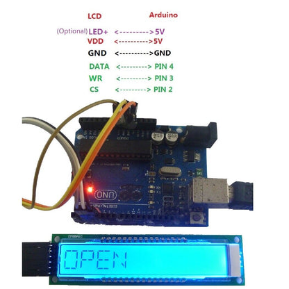 DM8BA10 for Arduino R3 Code 10bit 16-Seg SPI LED LCD Display Module TM1622 HT1622