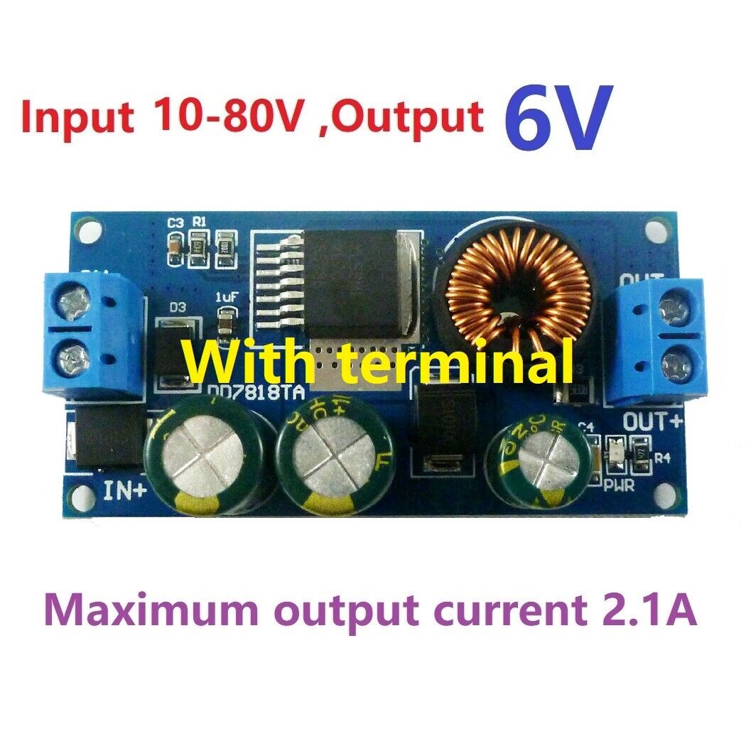 DD7818TA 2.1A HV DC-DC Converter Buck Module EBike 8-80V 48V 64V to 3.3V 5V 6V 9V 12V 15V