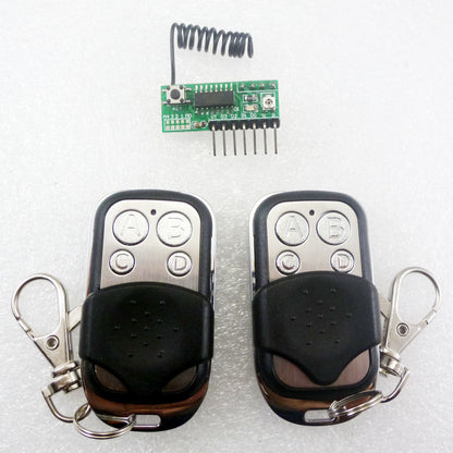 RF11A04 2x EV1527 Learning code remote control & 433M RF Wireless Delay Decoding