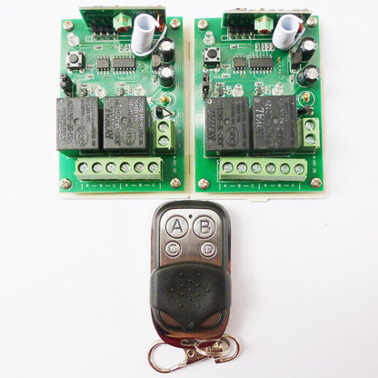 AK019 4 Buttons Remote Controls 2 PCS 2 CH RF Wireless Receiver DC12V 433.92MHz EV1527