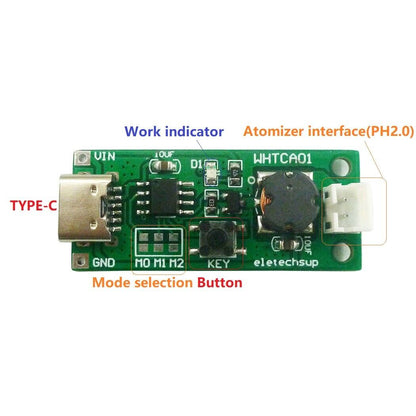 WHTCA01 TYPE-C USB Ultrasonic Atomizing Humidifier Module Fogger Mist Generator