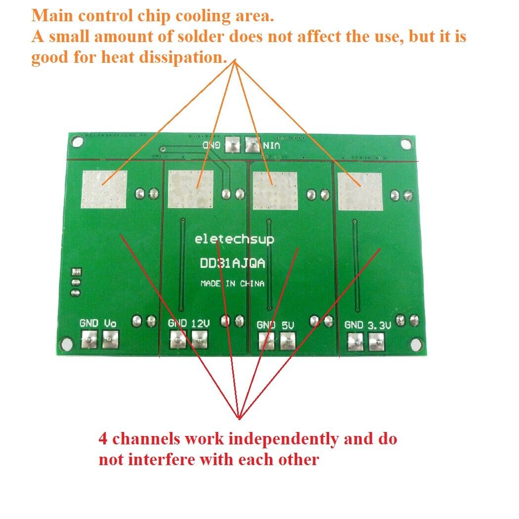 DD31AJQA 3A 4CH 3.3V 5V 12V ADJ DC DC Step-Down Buck Converter Module LM2596 AMS1117 7805