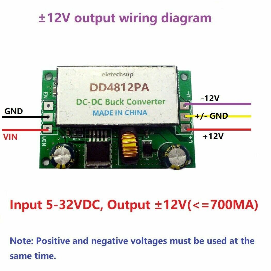 DIEN36PA  Dual Isolated Power DC DC Boost-Buck Converter 5-32V to +-12V 15V