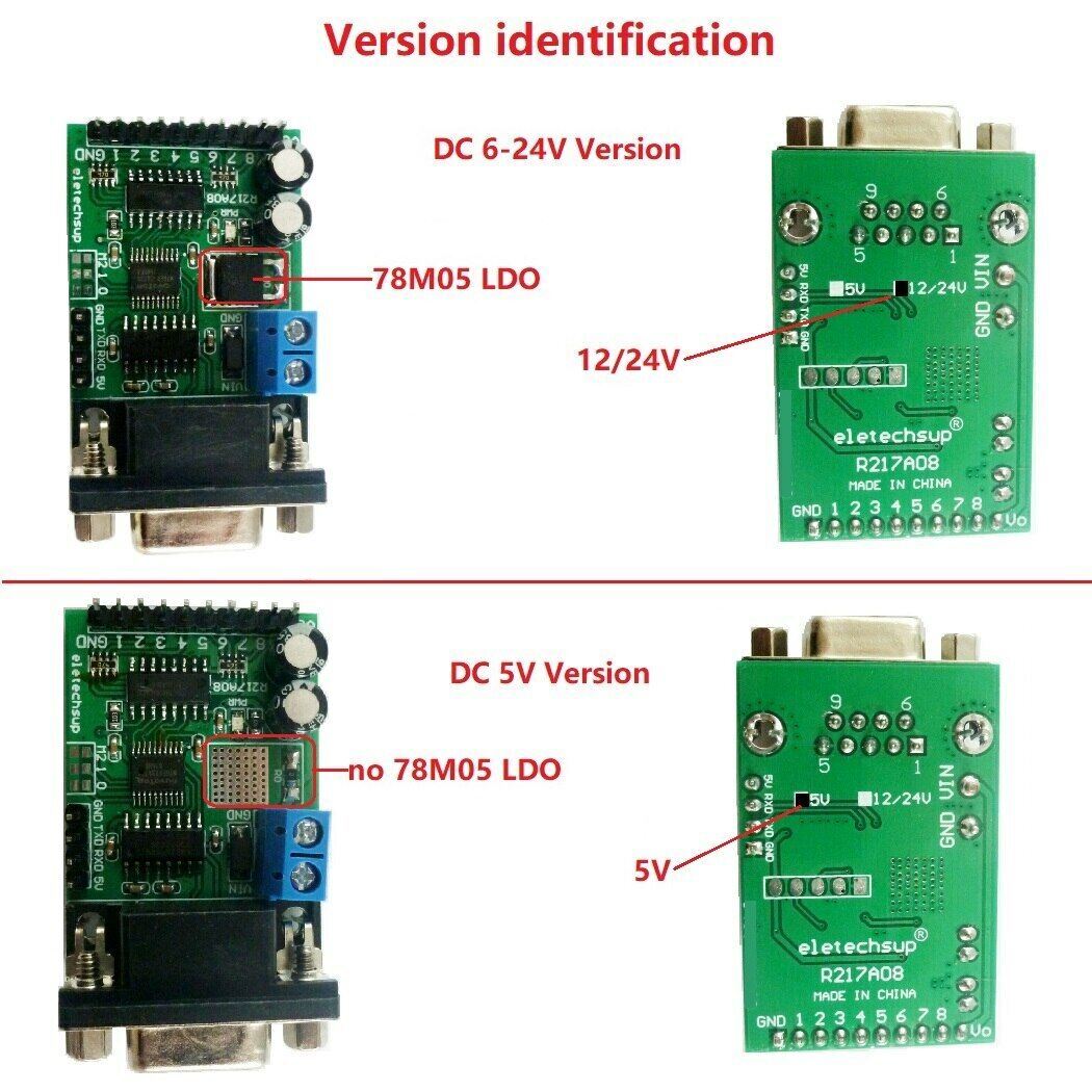 R217A08 5x 8ch 5V 12V 24V RS232 IO Control Switch Board Com DB9 Serial port
