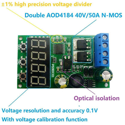 PS9DC01 10A DC 6-30V  Battery Discharge Multipurpose Protector Module for Lead-acid UPS