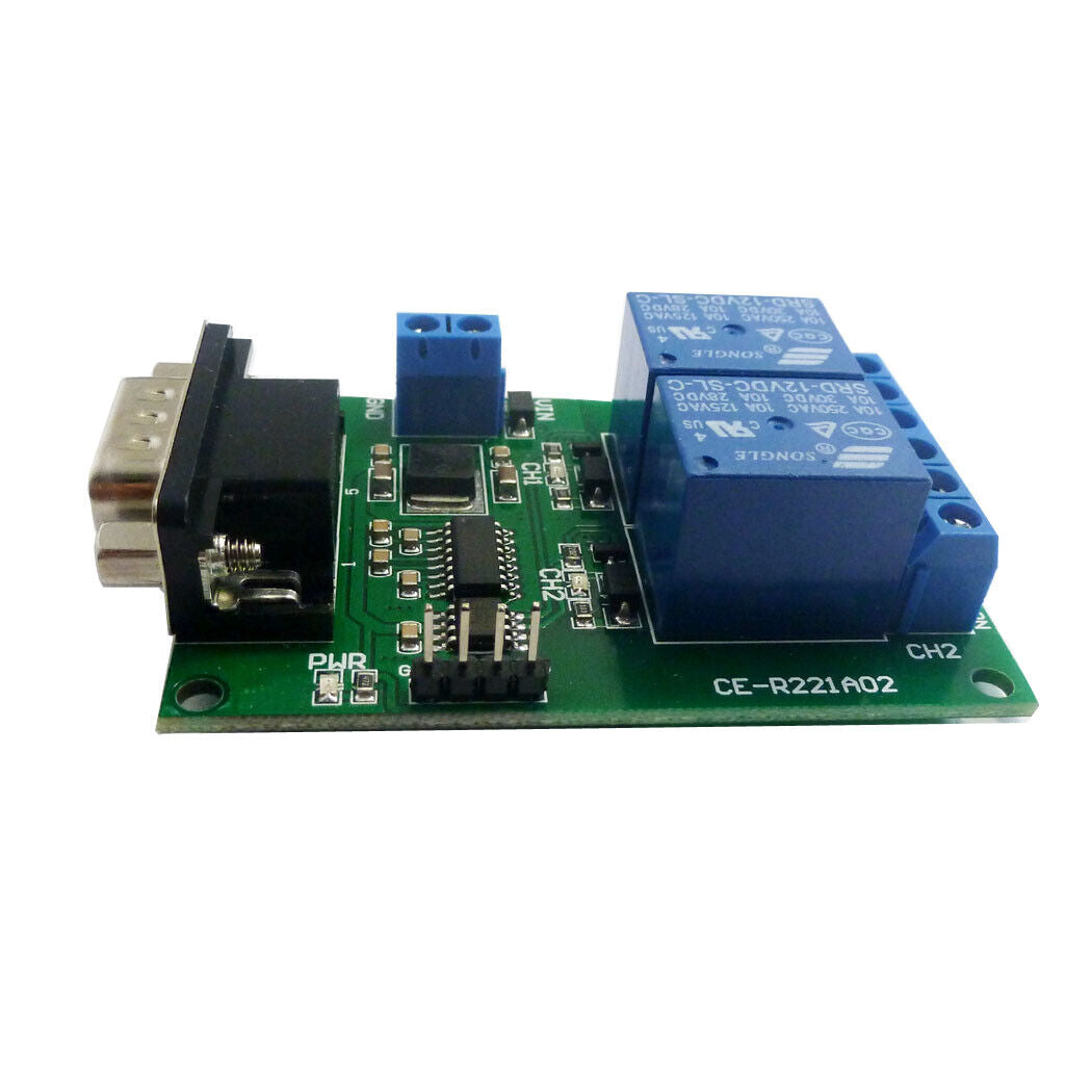 R221A02 DB9 Female/Male RS232 UART Switch Board DC 12V COM Serial port Relay Module PLC