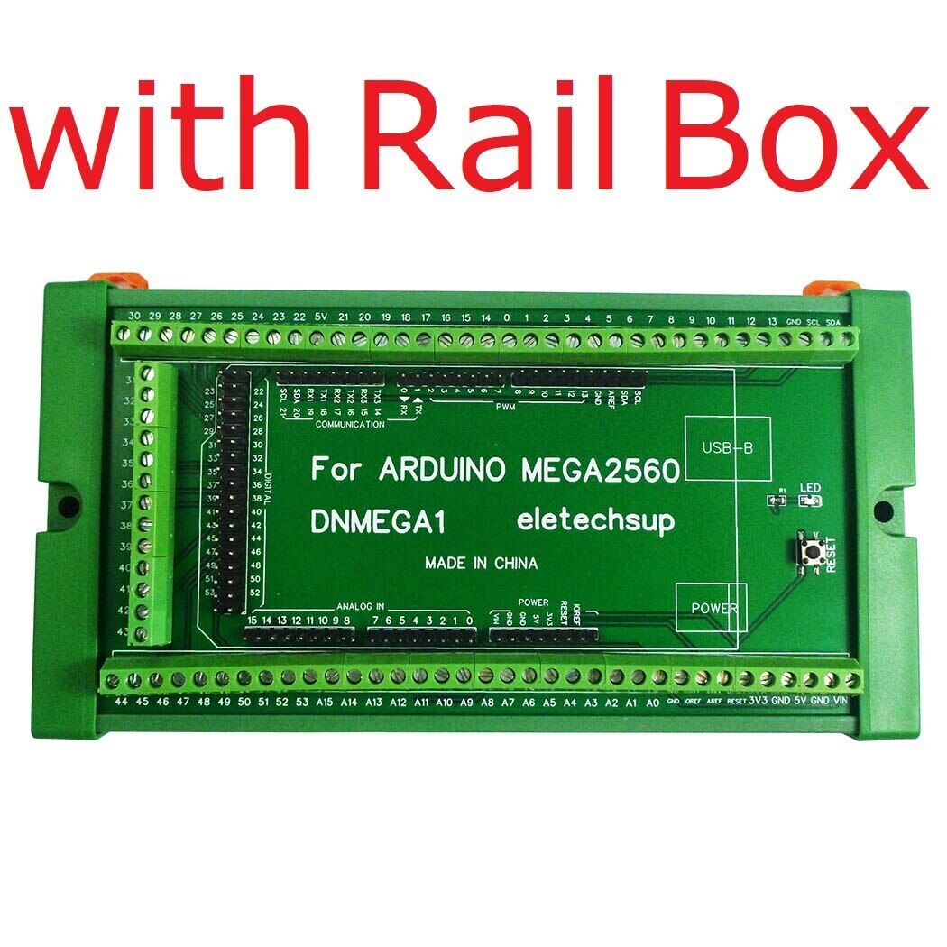 DNMEGA1 DIN Rail Mount Screw Terminal Block Adapter Module for Arduno MEGA2560 R3