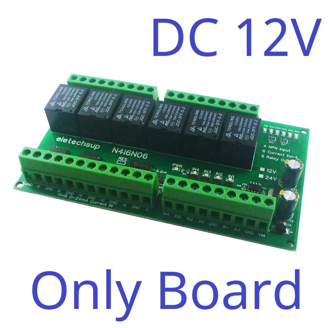 N4I6N06 6AI-4DI-6DO 4-20MA Analog Digital Mixed Remote IO Module RS485 Modbus RTU Dry Co