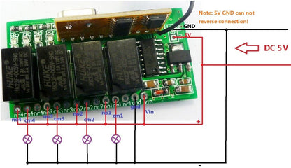 Mini DC 5V 12V 433M Wireless Controller RF Relay Switch for Arduno