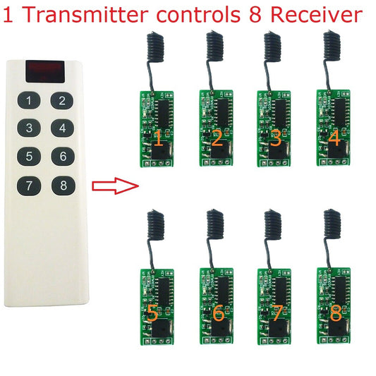 RFM1C01 1 VS 8  Remote Control Switch Energy Saving Wireless RF Switch For Car Lighting