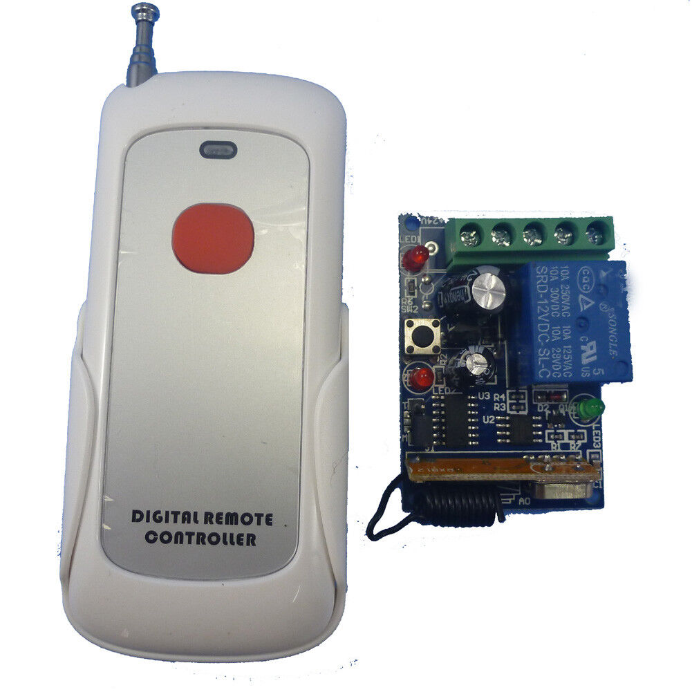 DC12V Momentary Toggle Latch Large Power Wireless Remote Control Relay Switch