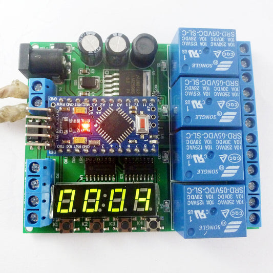 IO22C04 4CH 4 Bit LED Pro mini PLC for Arduino  Cycle Delay Time Switch Control