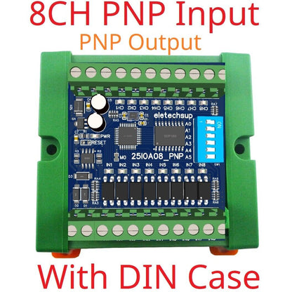 25IOA08 25IOB16 25IOC32 8-32 DI-DO PNP to PNP RS485 Modbus Rtu Remote IO Module DC 12-24V 300MA DMOS PNP