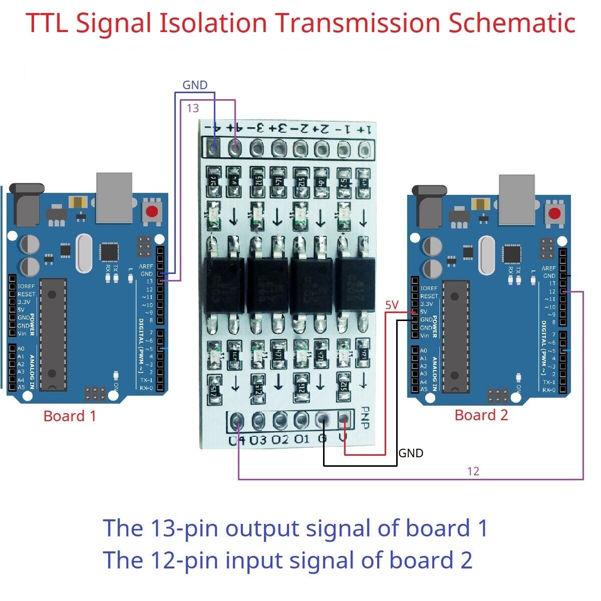 OP71A04 RS485 10Khz 12V Digital Switch Optical Isolation Module Logic Level Converter