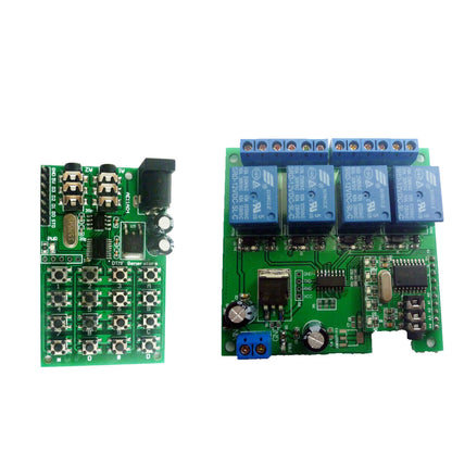 AE11A04 Keypad DTMF MT8870 Generator Audio Encoder + 4 Channels Decoder Relay