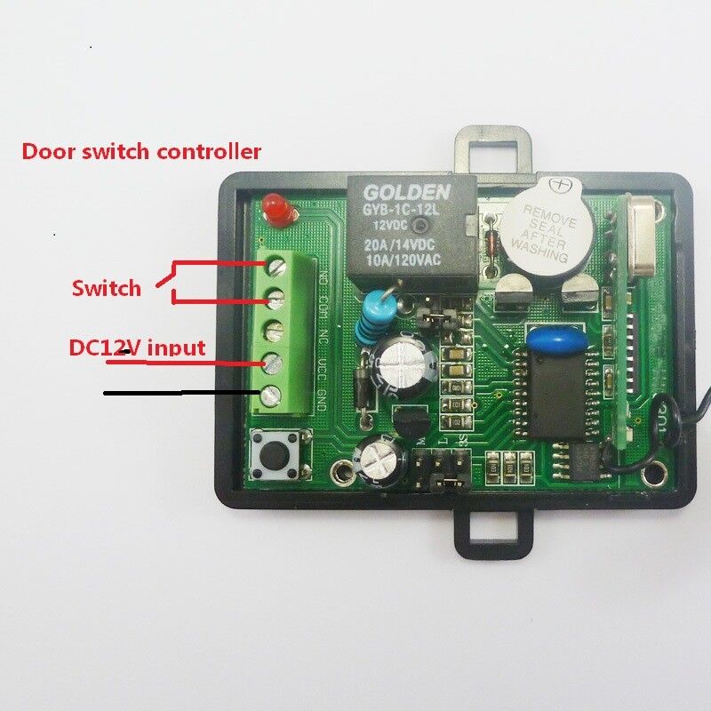 DC24V 1 Channel RF Wireless Remotes 433MHZ Rolling Code HCS301 Relay Receiver