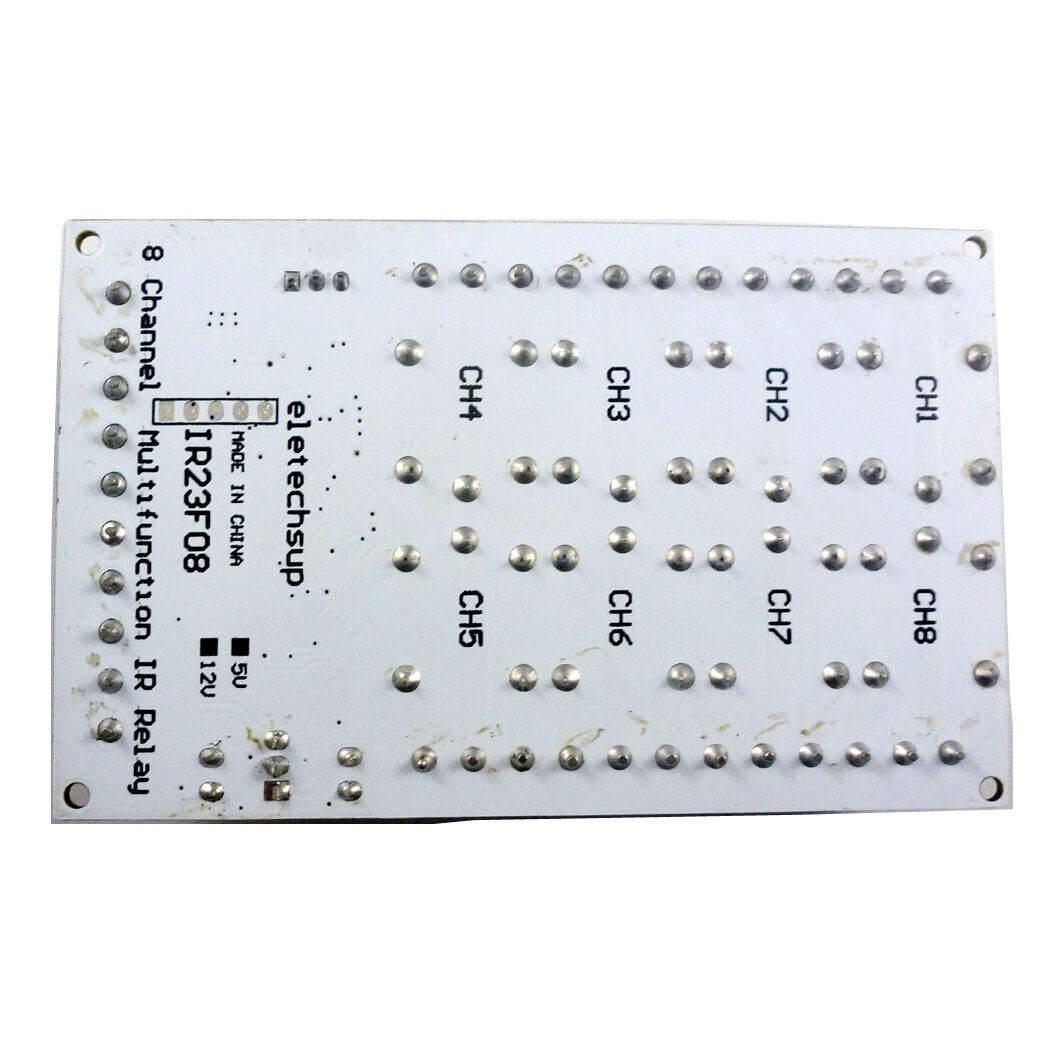 IR23F08 DC 5V 12V 8ch IR infrared control Switch Timer Delay Self-locking Latch Relay