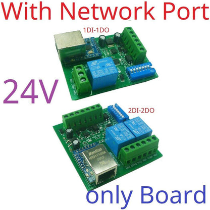 ETROA01 ETROB02 DC 12V/24V 1-2Ch DIN35 Rail RS485/Ethernet Modbus RTU Relay Board