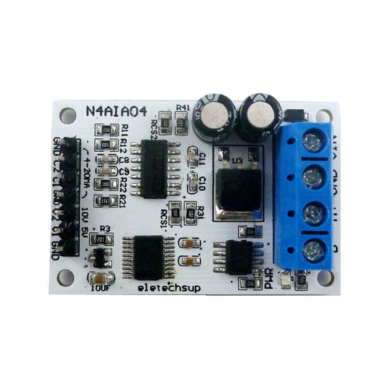 N4AIA04 DC 12V 4-20mA 0-5V 0-10V Voltage Signal Acquisition RS485 Modbus RTU Module