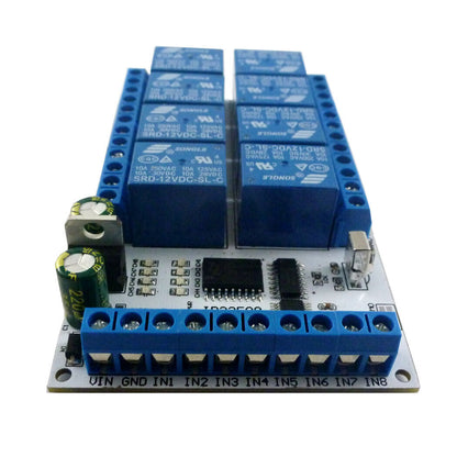 IR23F08 DC 5V 12V 8ch IR infrared control Switch Timer Delay Self-locking Latch Relay