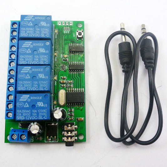 AD22B04 12V 4ch MT8870 DTMF Tone Signal Decoder Relay Phone Remote Control PLC