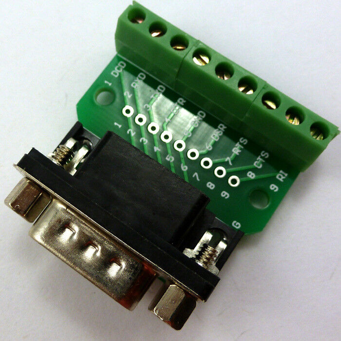 DB9 D SUB DE9 Male Connector 9 Pin Terminal Breakout Board UART RS232  RS485 422