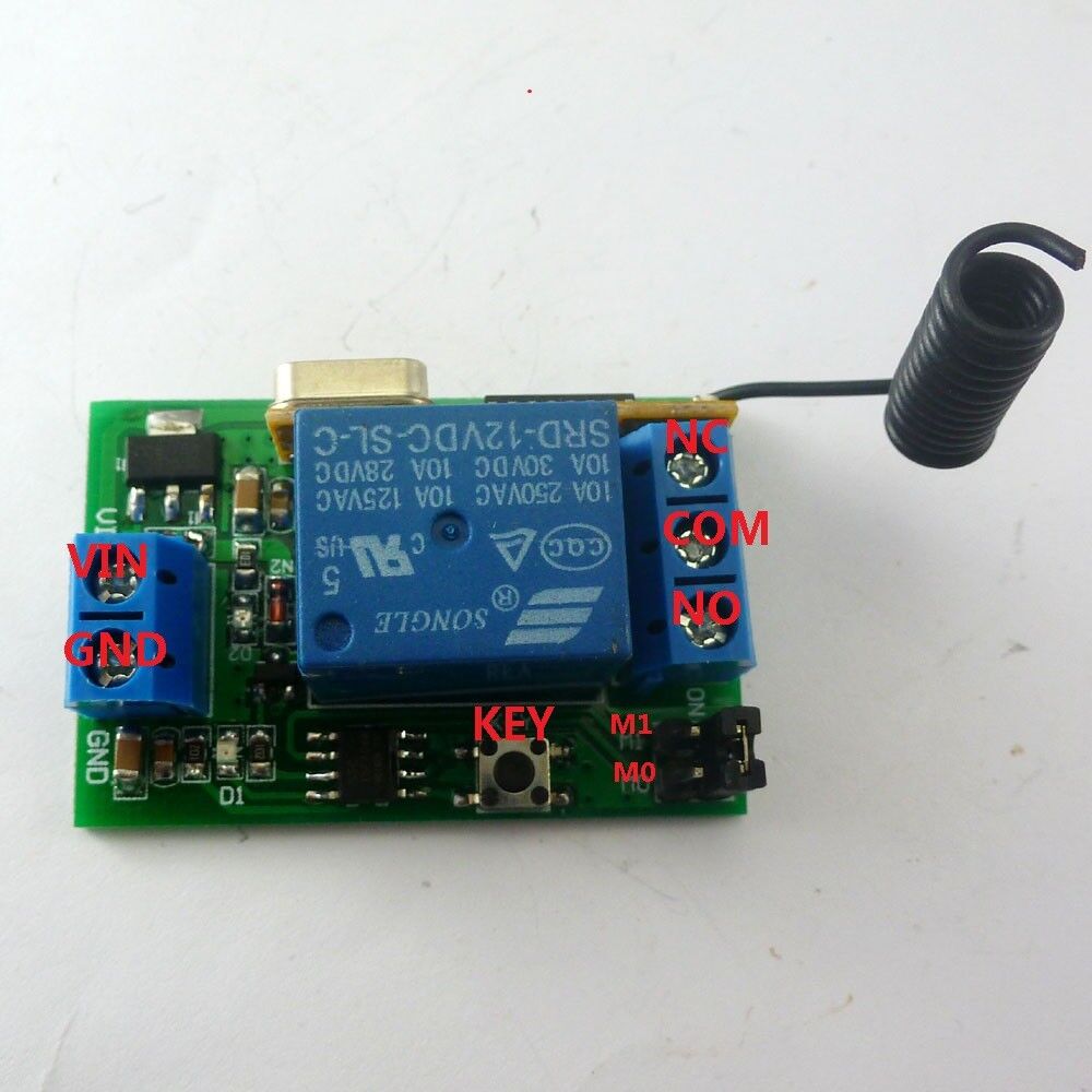 CE033C DC 12V 315MHz Relay Wireless RF delay time Switch On off Switch