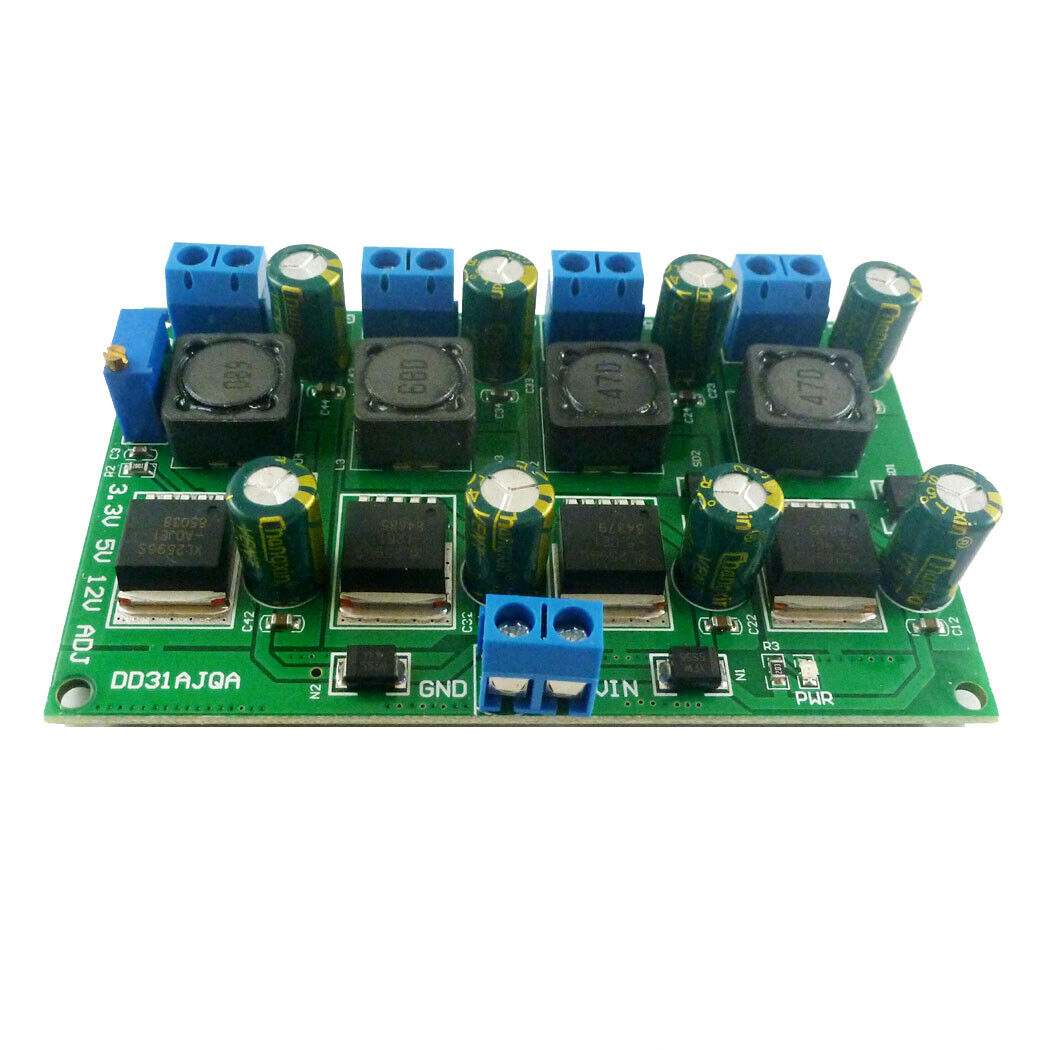 DD31AJQA 3A 4CH 3.3V 5V 12V ADJ DC DC Step-Down Buck Converter Module LM2596 AMS1117 7805