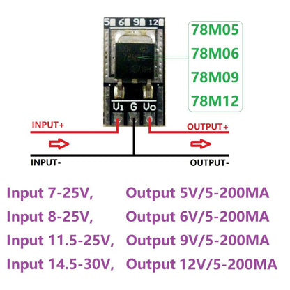 LO7805MA Voltage Regulator 5V 6V 9V 12V 78MXX LDO Power For Arduno MCU LED