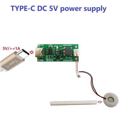 WHTCA01 TYPE-C USB Ultrasonic Atomizing Humidifier Module Fogger Mist Generator