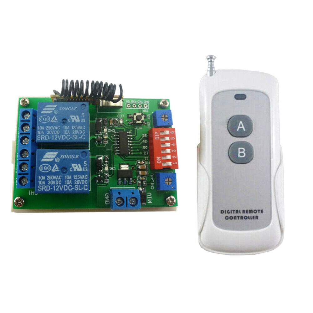 12V Wireless remote MultiFunction Momentary-Latch-Toggle-Delay Timer adjustable