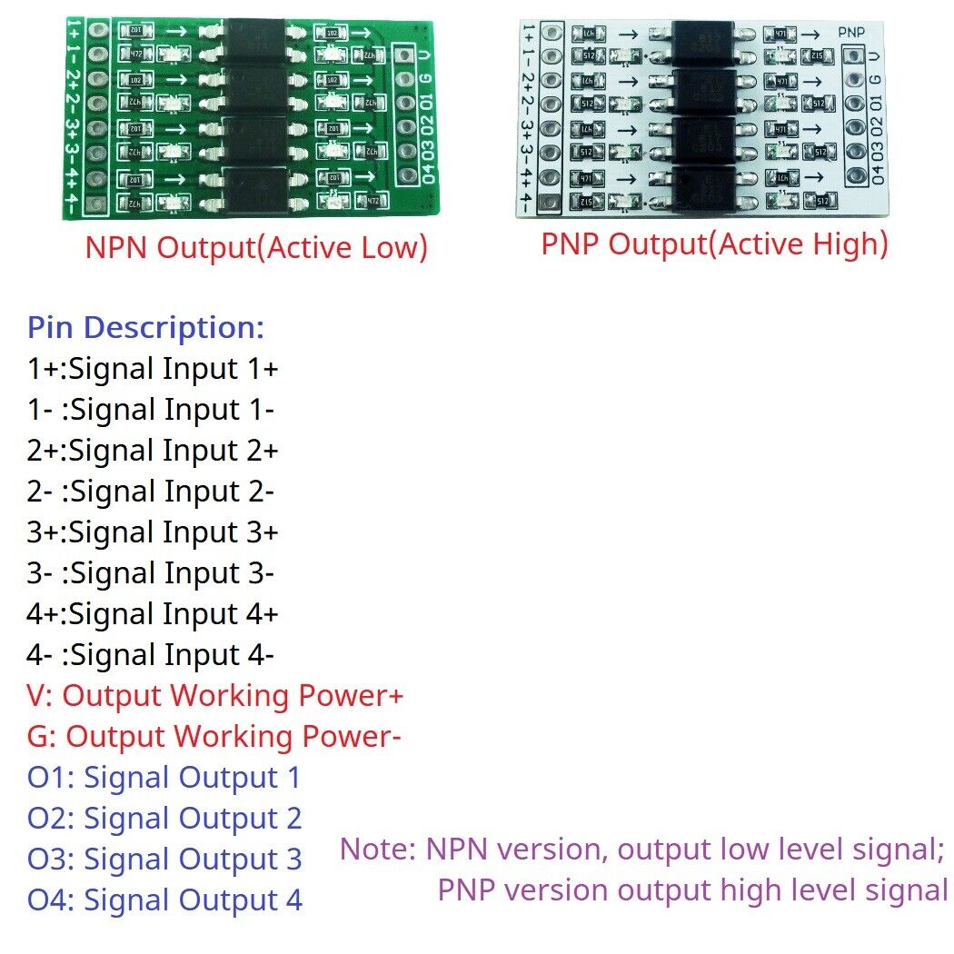 OP71A04 RS485 10Khz 12V Digital Switch Optical Isolation Module Logic Level Converter