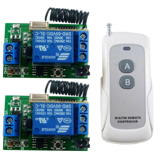 CE033A DC 12V 433mhz Delay Relay Receiver Pt2262 Module 2 Buttons EV1527 Remote Control