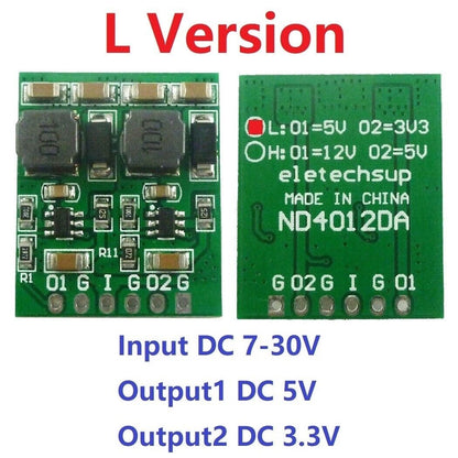 ND4012DA 10W Dual Channel DC-DC Step-Down Buck Converter Board  DC 7-30V to 3.3V 5V 12V